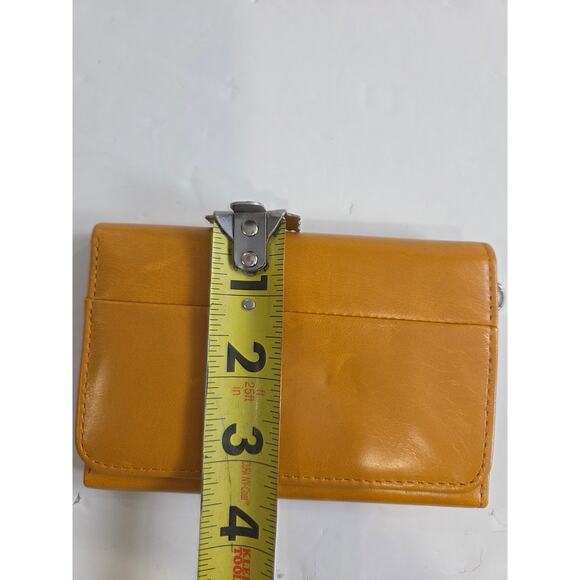 HOBO International Trifold Wallet Patina Leather WARM AMBER/yellow - Picture 5 of 7